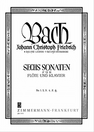 Six Sonatas BR B20/ Wf VIII:3/6