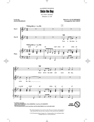 Seize The Day (from Newsies The Musical) (arr. Mac Huff)