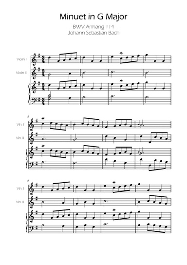 Minuet in G major BWV Anh. 114 - Bach - Viola Duet w/ Piano
