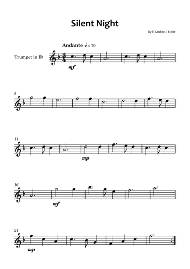 Silent Night - Trumpet solo