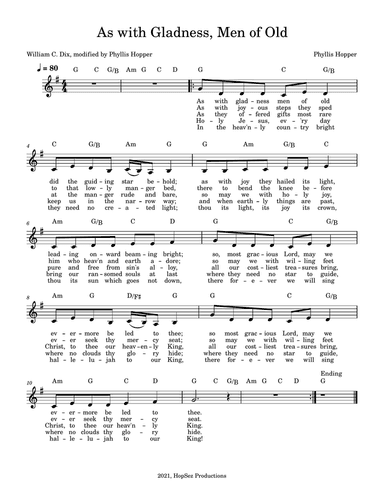 As With Gladness Men of Old