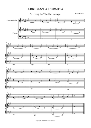 ARRIBANT A L'ERMITA Tp & Pno