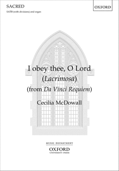 I obey thee, O Lord (Lacrimosa)