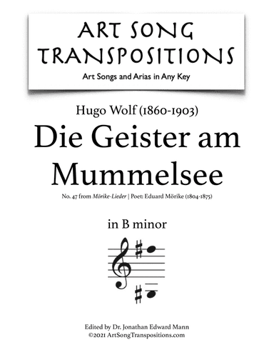 WOLF: Die Geister am Mummelsee (transposed to B minor)