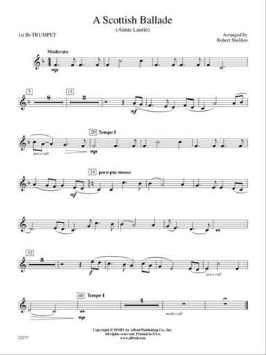 A Scottish Ballade: 1st B-flat Trumpet