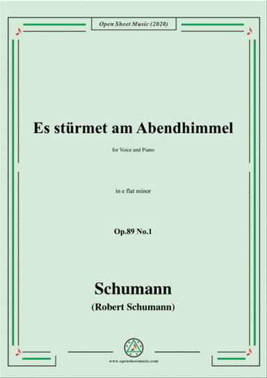 Schumann-Es stürmet am Abendhimmel,Op.89 No.1,in e flat minor