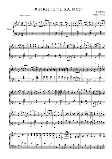 101st Regiment U.S.A. march