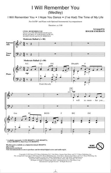 I Will Remember You (Medley)