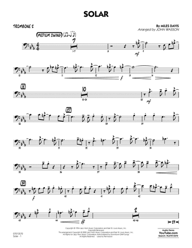 Solar (arr. John Wasson) - Trombone 2
