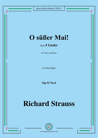 Richard Strauss-O süßer Mai!,in A flat Major,Op.32 No.4
