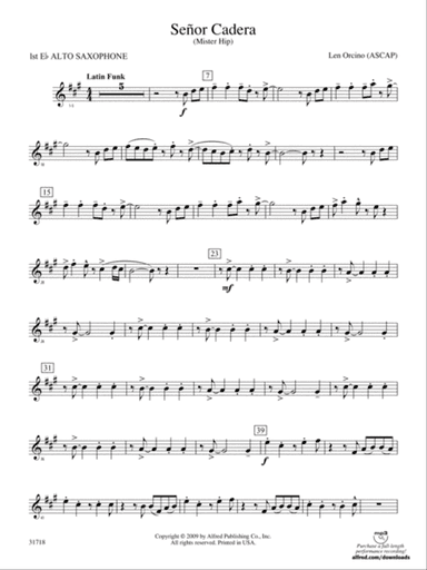 Señor Cadera (Mister Hip): E-flat Alto Saxophone