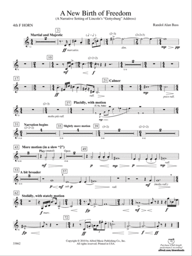 A New Birth of Freedom: (wp) 4th Horn in E-flat