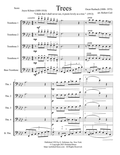 Trees (Trombone quintet)