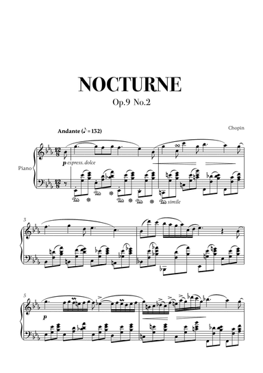 Nocturne in E Flat Major (Op. 9 No. 2)