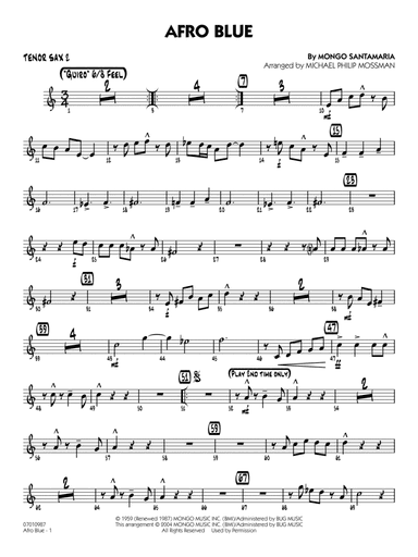 Afro Blue (arr. Michael Philip Mossman) - Tenor Sax 2