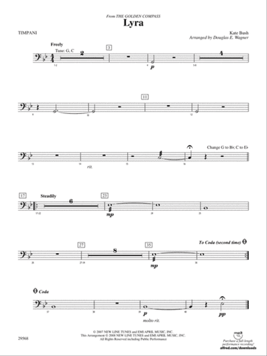 Lyra (from The Golden Compass): Timpani