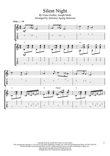 Silent Night (in C Major Scale)