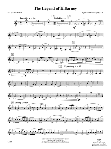 The Legend of Killarney: 2nd B-flat Trumpet