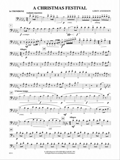 A Christmas Festival: 1st Trombone