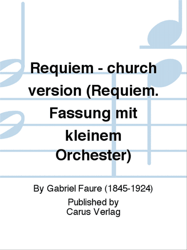 Requiem - church version (Requiem. Fassung mit kleinem Orchester)