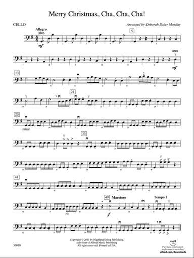 Merry Christmas, Cha, Cha, Cha!: Cello