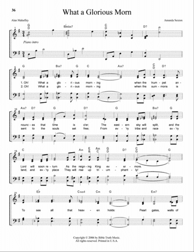 What A Glorious Morn