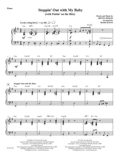 Steppin' Out With My Baby (with "Puttin' On The Ritz") - Piano