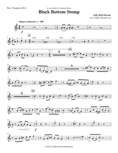 Black Bottom Stomp - Bb Piccolo Trumpet