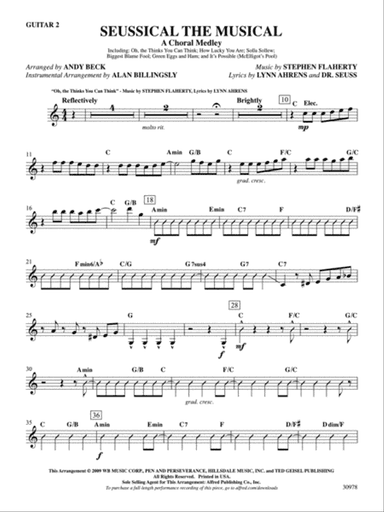 Seussical the Musical: A Choral Medley: Guitar 2