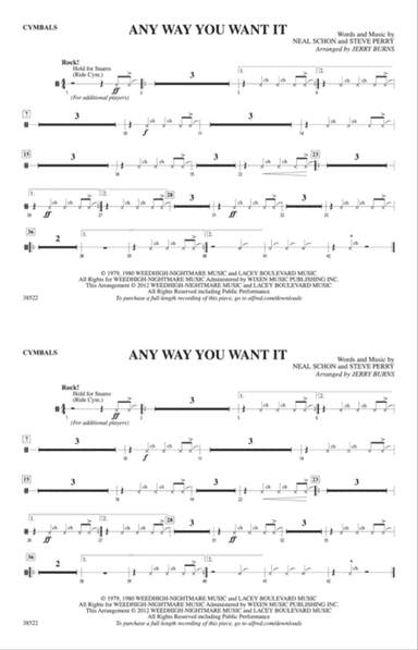 Any Way You Want It: Cymbals
