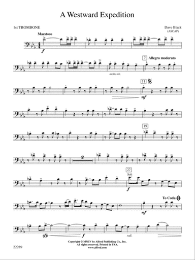 A Westward Expedition: 1st Trombone