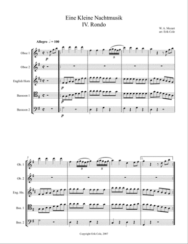 Eine Kleine Nachtmusik, Mvt. 4