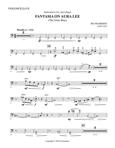 Fantasia on Aura Lee: 2nd Cello