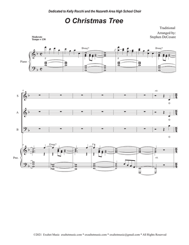 O Christmas Tree (Vocal Trio - (SAB)