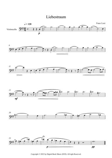 Liebestraum (Dream Of Love) - Franz Liszt (Cello)