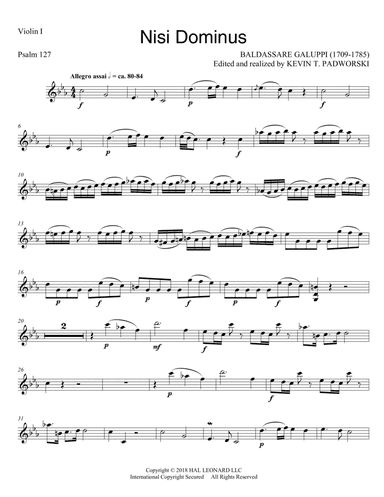 Nisi Dominus - Violin 1