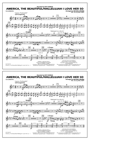 America, The Beautiful/Hallelujah I Love Her So (arr. Michael Brown) - Xylophone