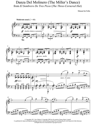 Danza Del Molinero ('The Miller's Dance') (From El Sombrero De Tres Picos ('The Three-Cornered Hat')