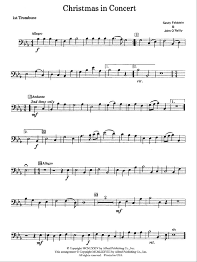 Christmas in Concert: 1st Trombone
