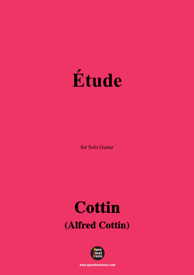 Cottin-Étude,for Guitar