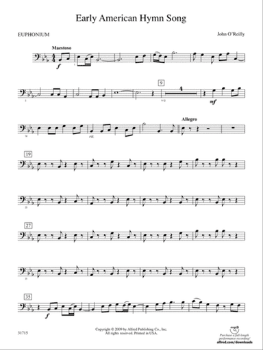 Early American Hymn Song: Baritone B.C.