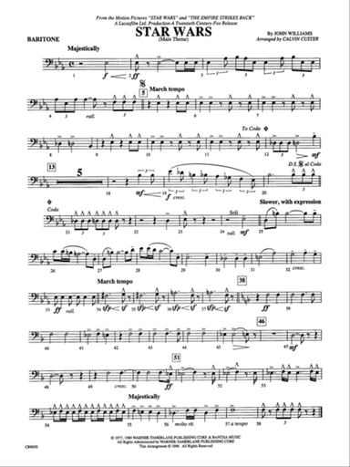 Star Wars Main Theme: Baritone B.C.