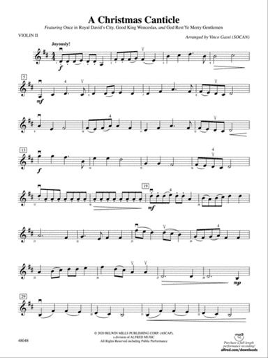 A Christmas Canticle: 2nd Violin