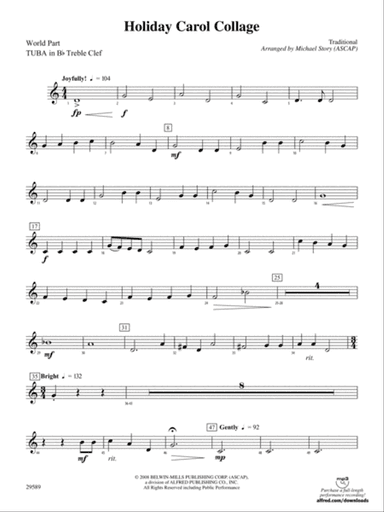 Holiday Carol Collage: (wp) B-flat Tuba T.C.