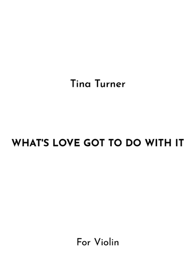 What's Love Got To Do With It