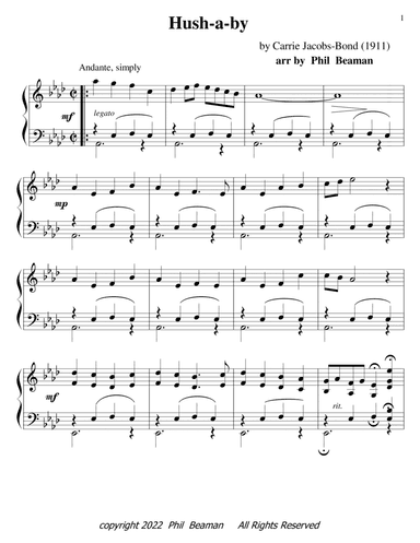 Hush-a-by - piano solo