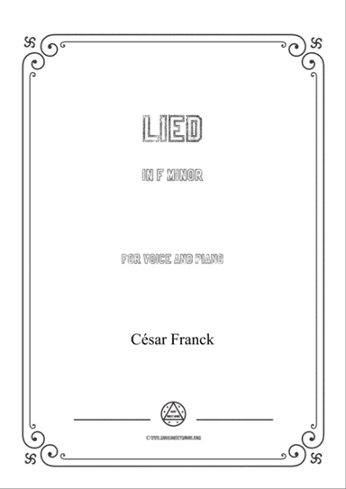 Franck-Lied in f minor,for voice and piano