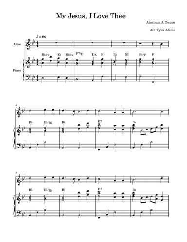 My Jesus, I Love Thee (Oboe Solo and Piano)