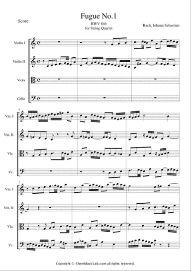 Fugue No.1 BWV 846
