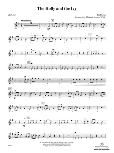 The Holly and the Ivy: 1st Violin